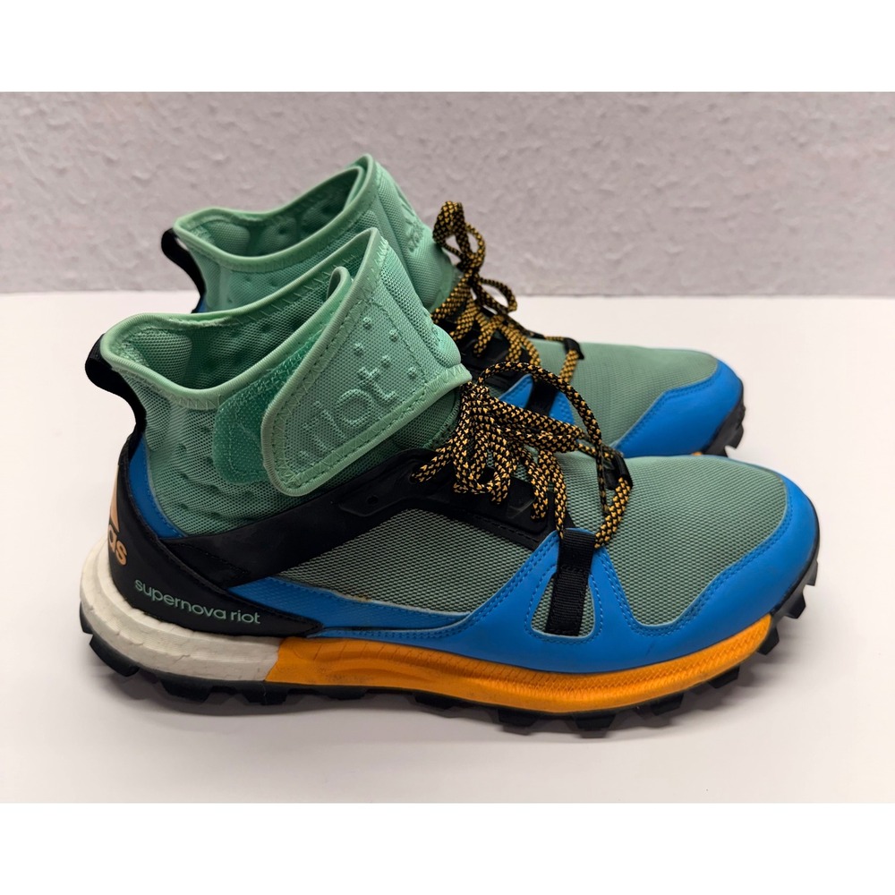 Adidas Supernova Riot Boost Trail Running Shoes Men's 9.5 Mint Blue AF5656